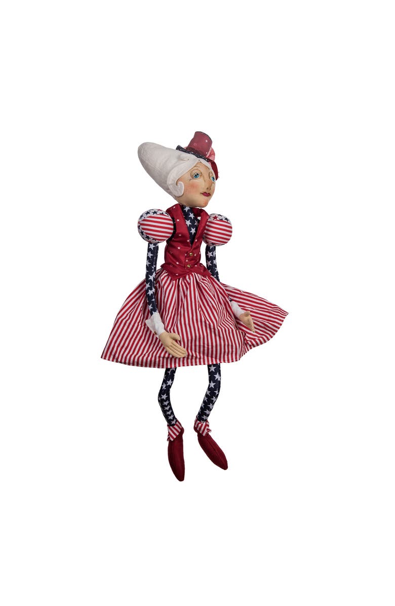 Gallerie II Annie Star 4th of July Patriotic Gathered Traditions Joe Spencer's Figurine Doll 34", Alternate, color, Red
