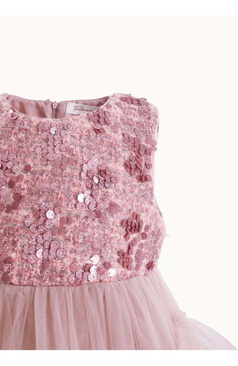 Tulleen Sequin & Cascading Tulle Gown, Alternate, color, Pink