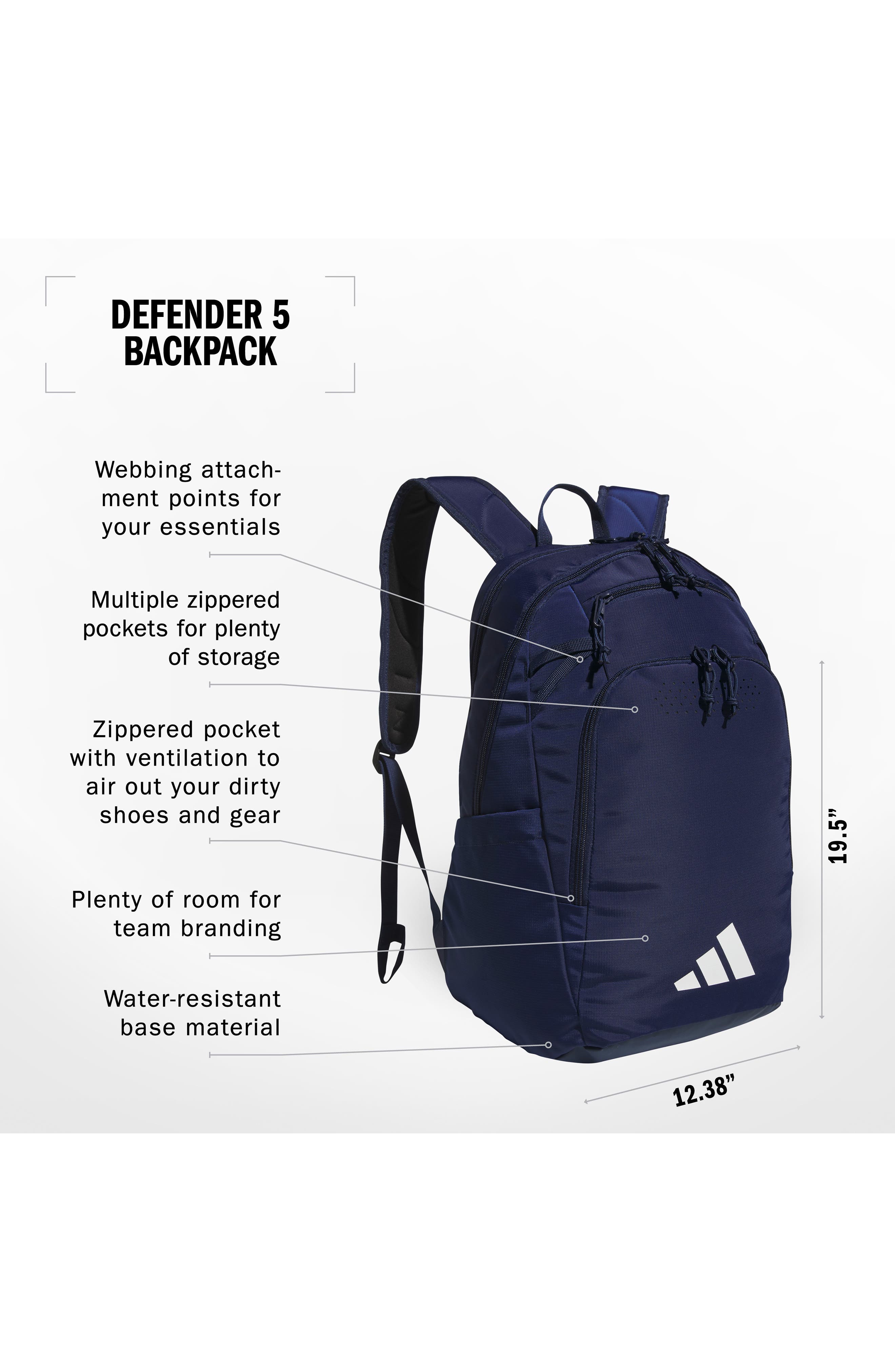 adidas Kids' Defender 5 Backpack, Alternate, color, 