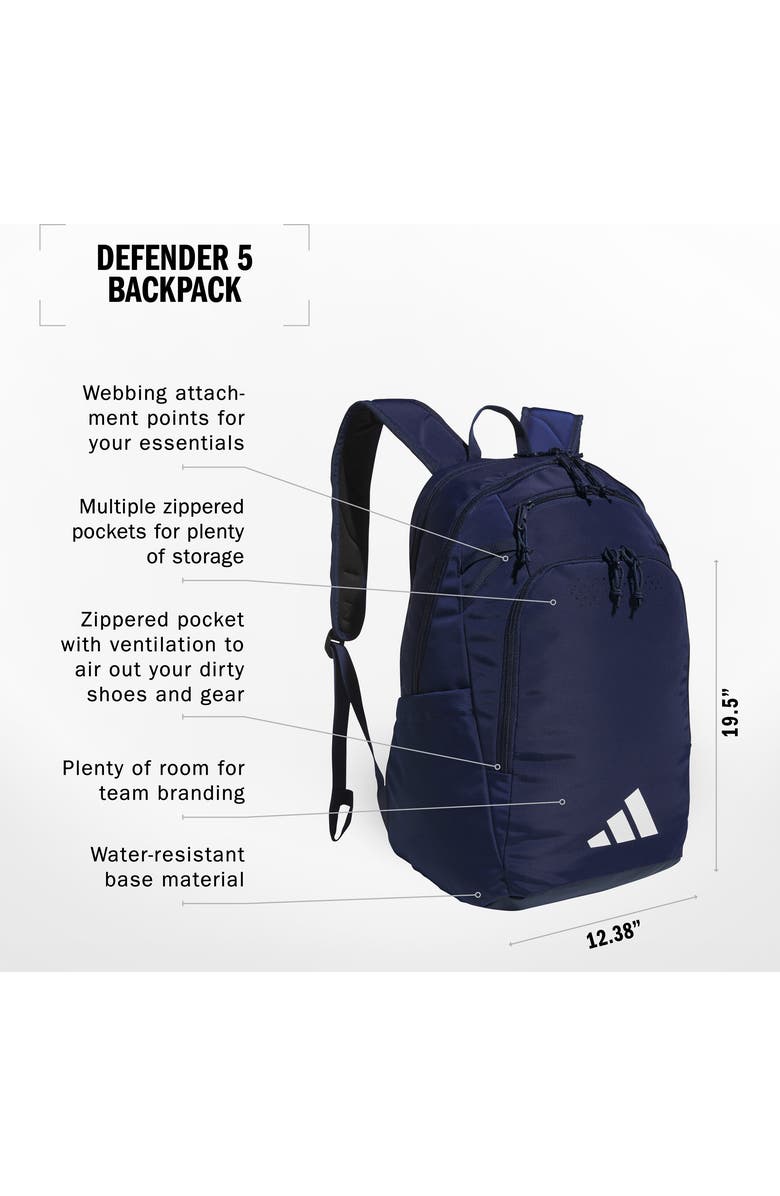 adidas Kids' Defender 5 Backpack, Alternate, color,