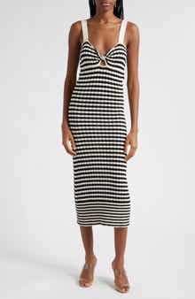 Ramy Brook Jessa Metallic Stripe Sweater Dress