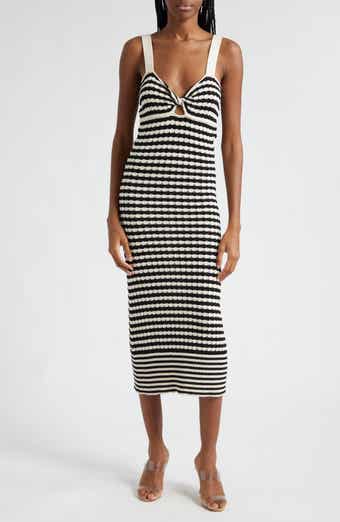 Ramy Brook Jessa Metallic Stripe Sweater Dress