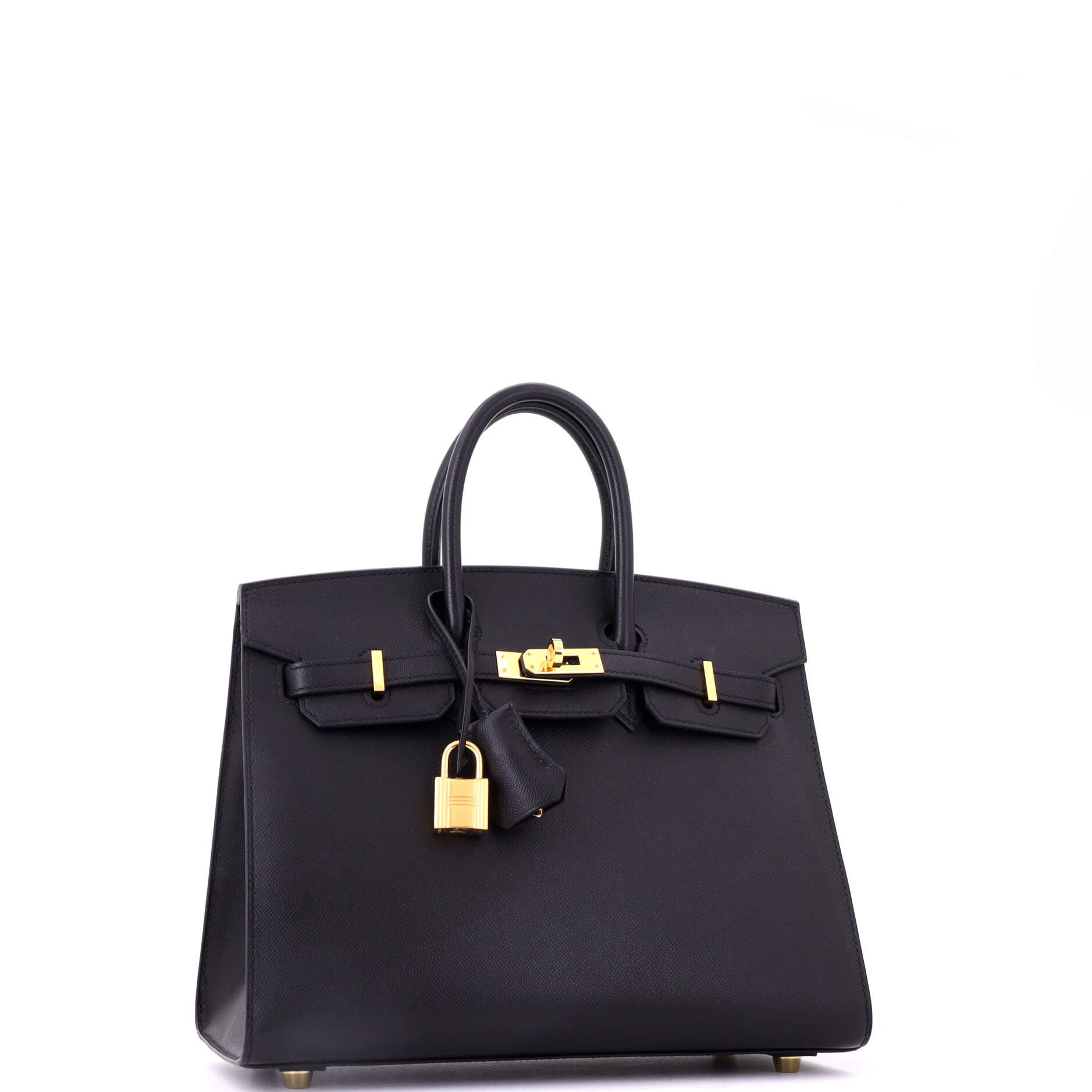 Pre-Owned Hermes Birkin Sellier Bag Black Madame with Gold Hardware 25, Alternate, color, Noir