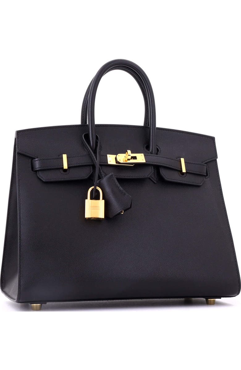 Pre-Owned Hermes Birkin Sellier Bag Black Madame with Gold Hardware 25, Alternate, color, Noir