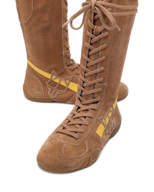 Naked Wolfe Betsy Suede Boot In Brown