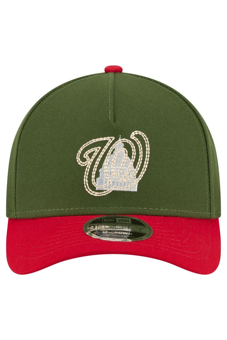 Men's New Era Dark Green Washington Nationals City Feature 9FORTY A-Frame Adjustable Hat, Alternate, color, Dark Green