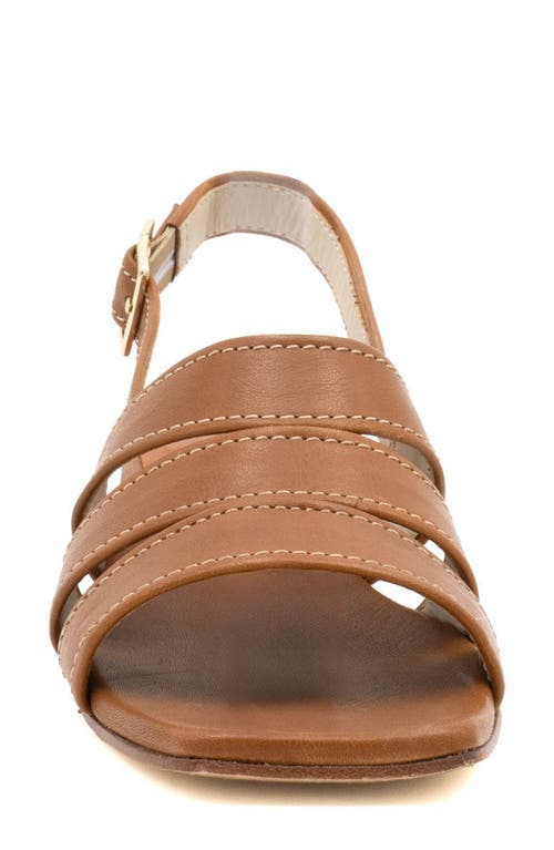 Amalfi By Rangoni Slingback Sandal In Whiskey W/platinum Buckle