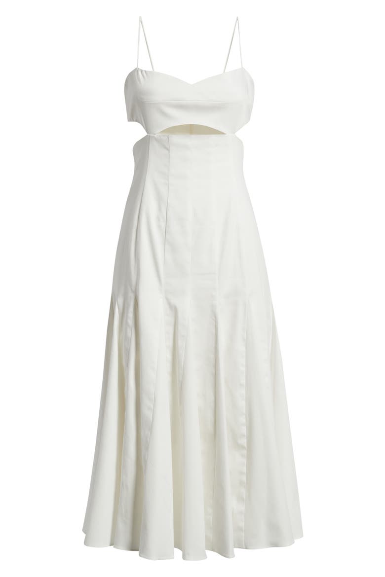 Erica Cutout Midi Dress, Alternate, color, WHITE