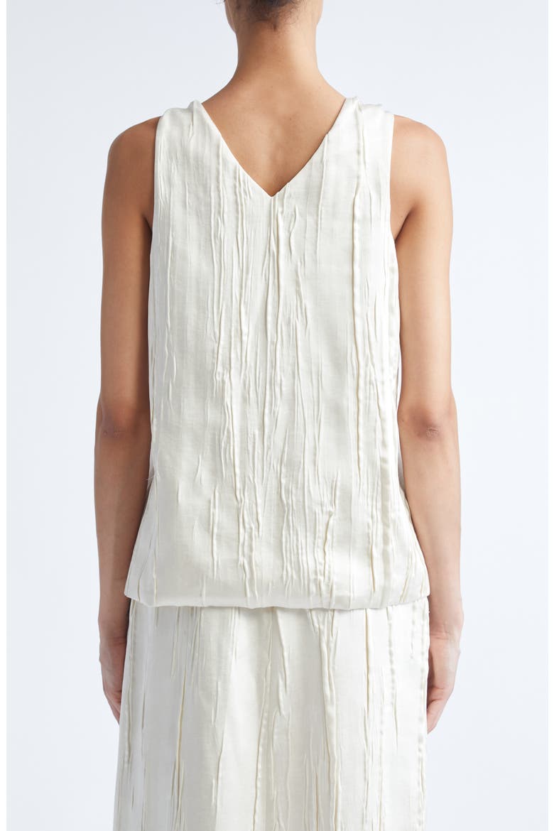 The Drew Deep V-Neck Satin Tank, Alternate, color, IVORY