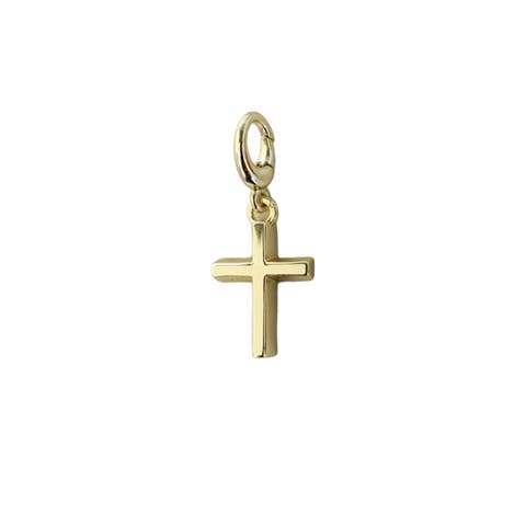 Drip Cross Charm Pendant With Clasp