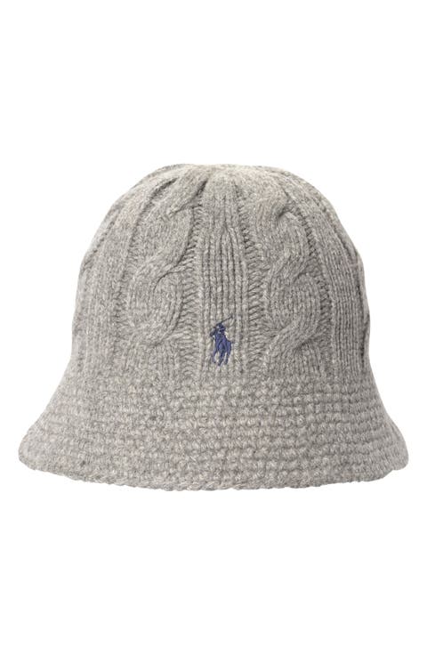 Cable Stitch Wool Blend Bucket Hat