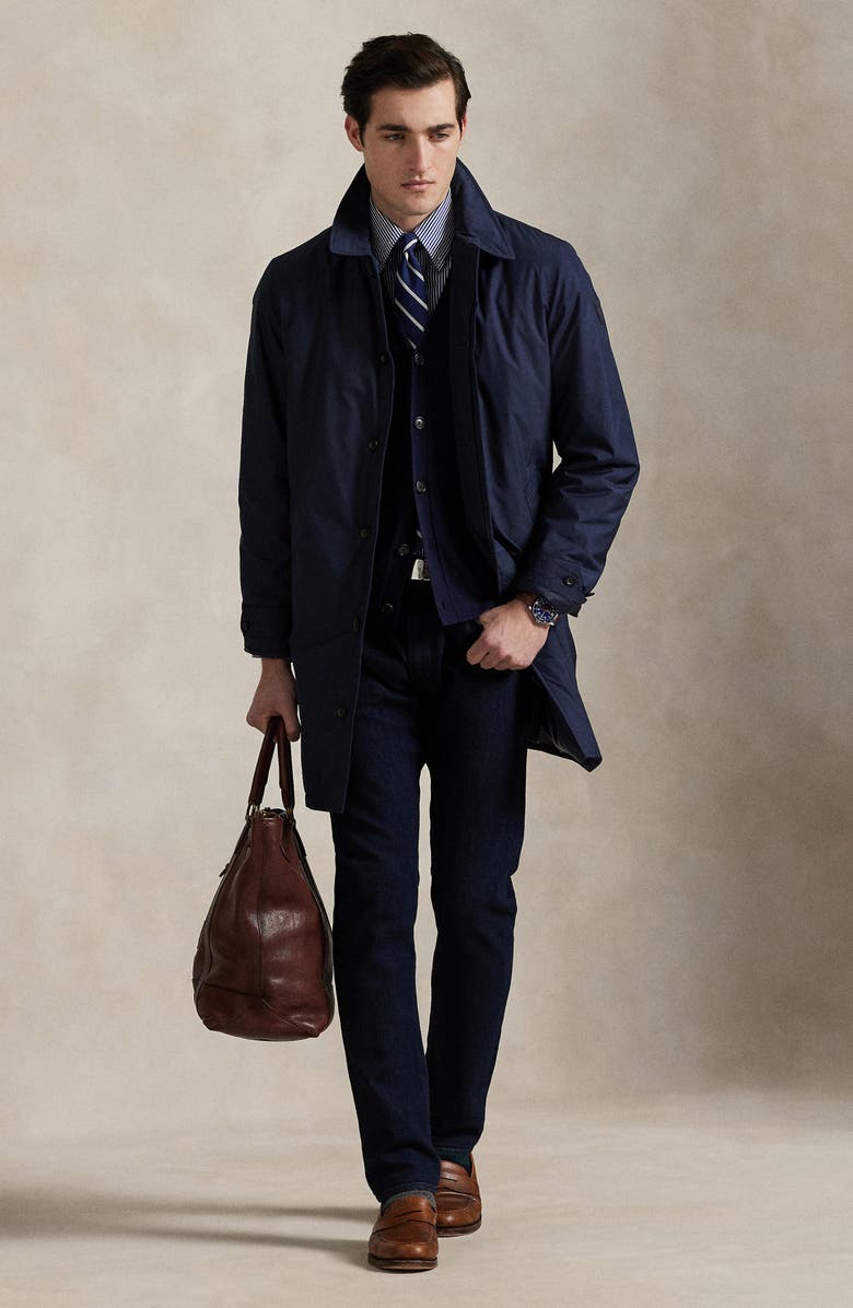 Polo Ralph Lauren Packable Walking Coat, Alternate, color, Collection Navy