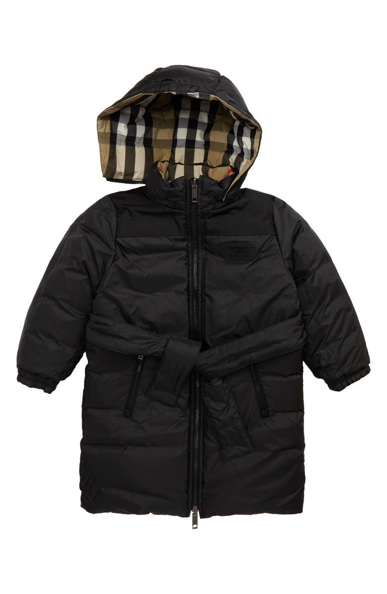Burberry Kids' Hester Reversible Down Parka, Alternate, color, 