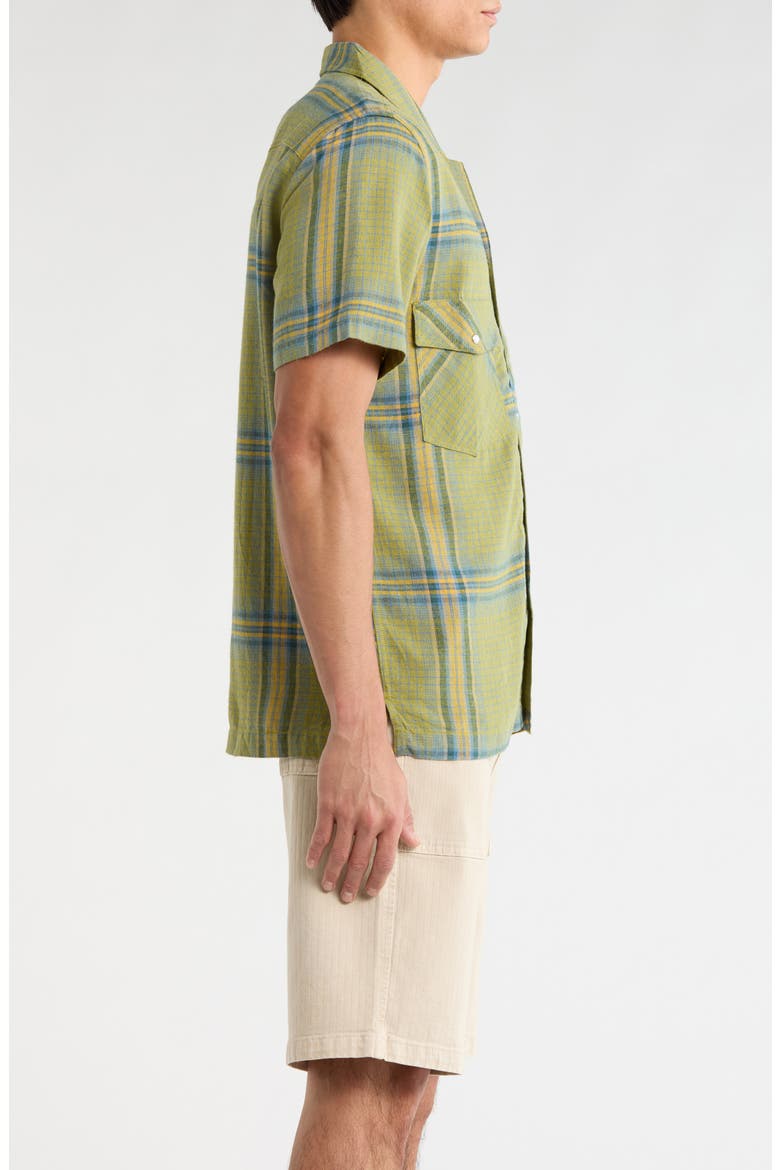 Whippersnapper Short Sleeve Snap-Up Shirt, Alternate, color, MOSS GRID PLAID