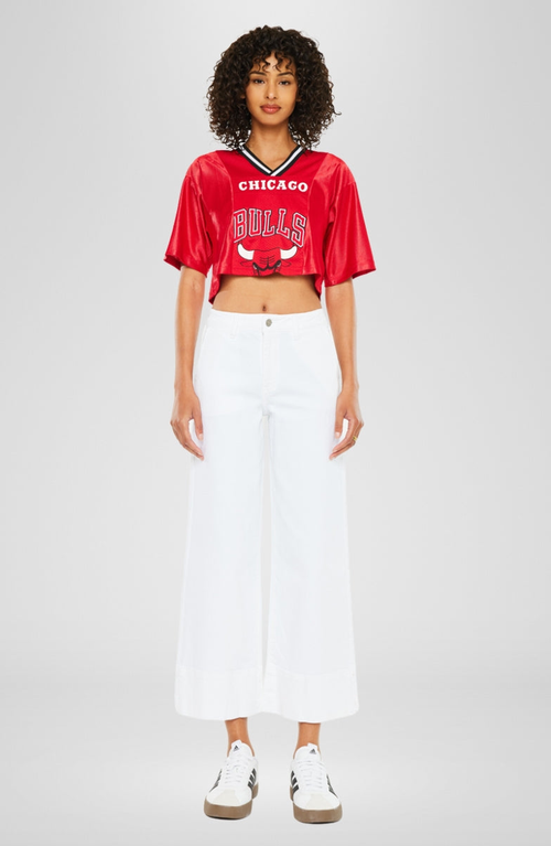 Kancan Stacy High Rise Wide Leg Jeans In White