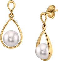 The Pearl Source Japanese Akoya Pearl Jess Earrings
