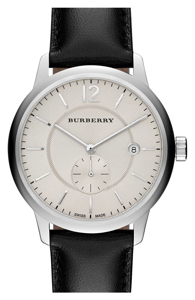 Burberry Textured Dial Watch, 40mm, Main, color, 