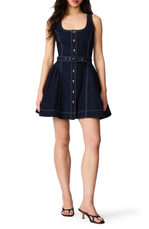 Maila Button-Down Denim Minidress