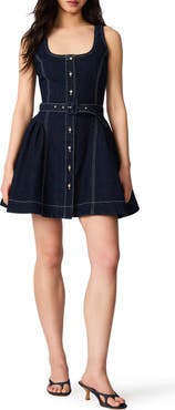 Steve Madden Maila Button-Down Denim Minidress