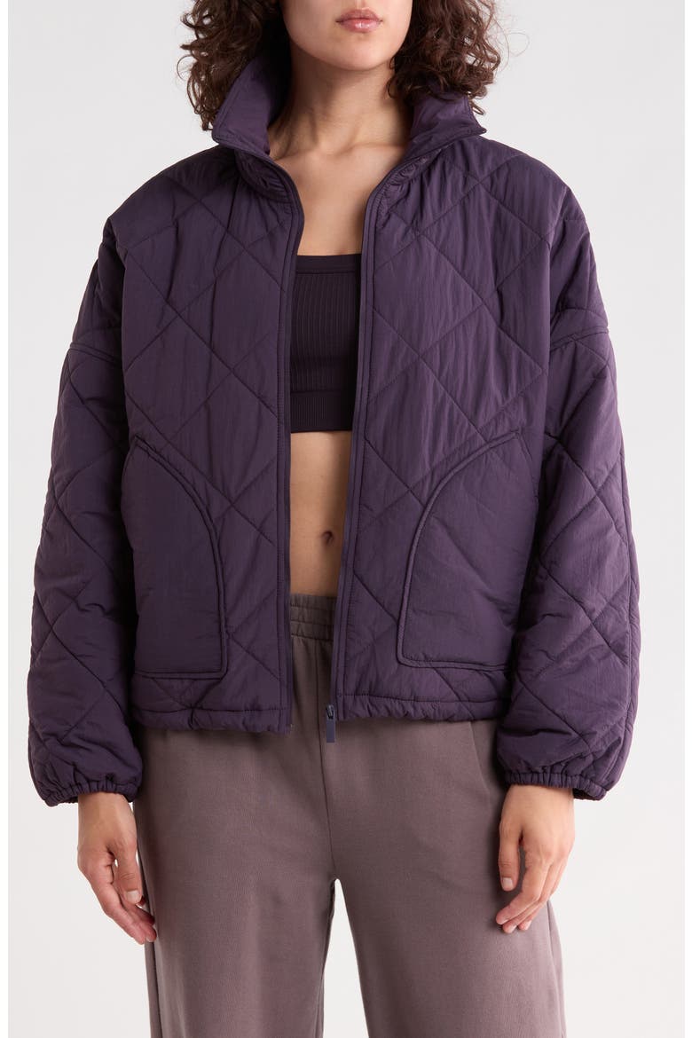 Z by Zella Wander Diamond Quilted Jacket (Women) | Nordstromrack