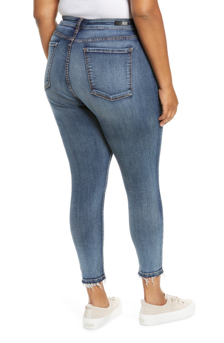 KUT from the Kloth Donna High Waist Ankle Skinny Jeans, Alternate, color, 