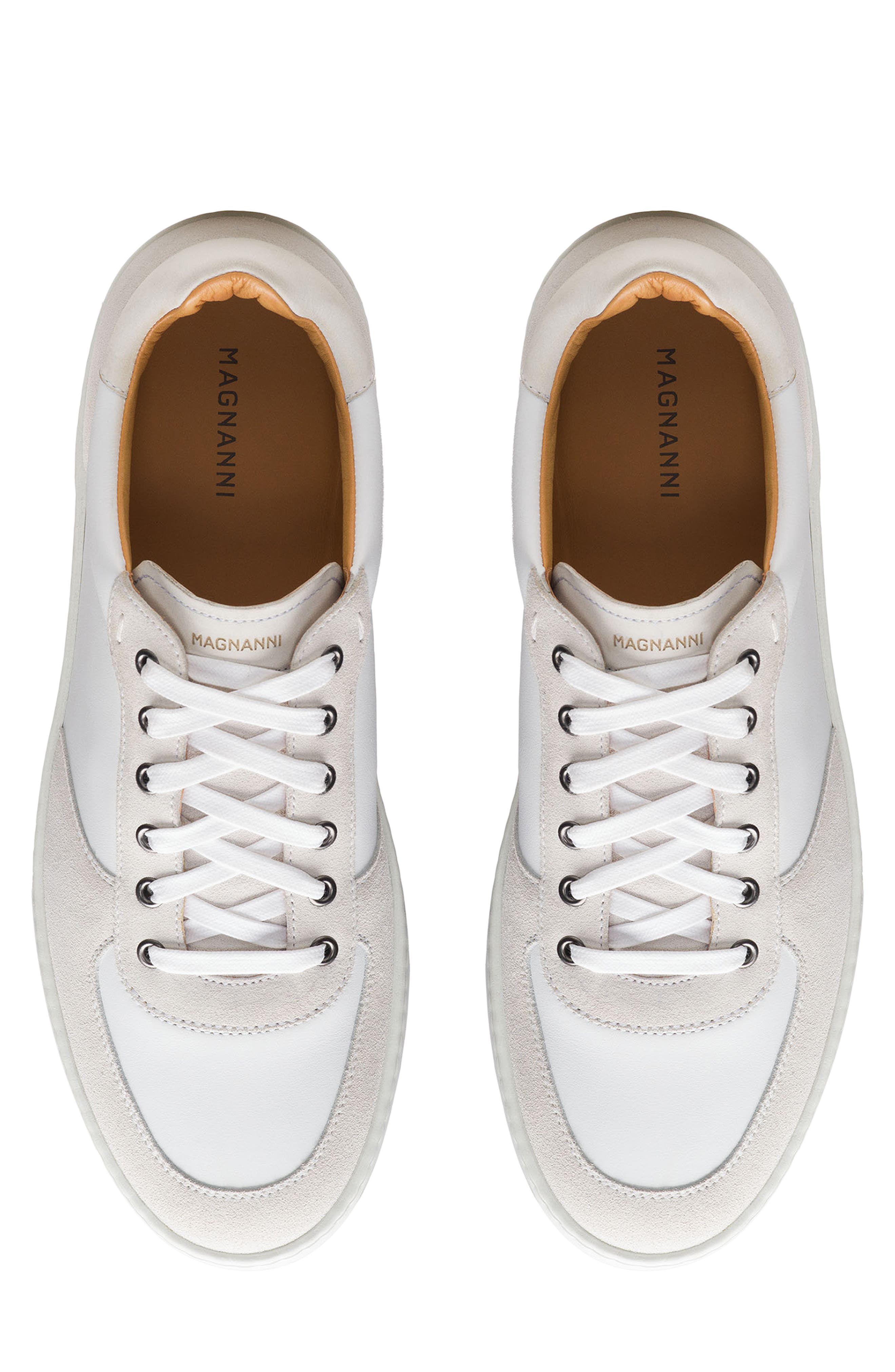 Magnanni Project Lo Leather Sneaker, Alternate, color, White/ White
