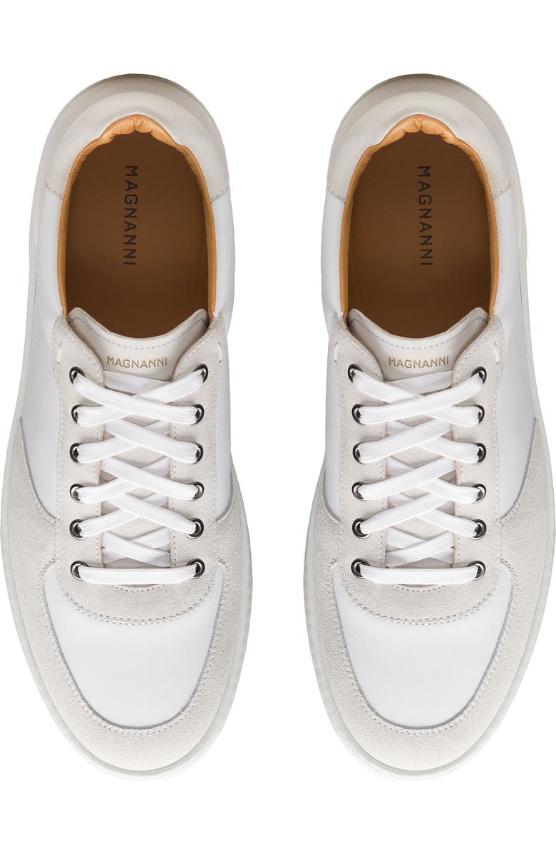 Magnanni Project Lo Leather Sneaker, Alternate, color, White/ White