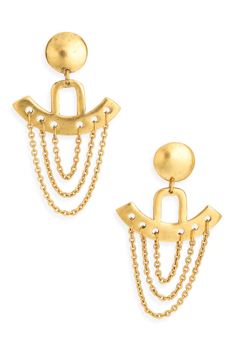 Chandelier Drop Earrings, Main, color, GOLD