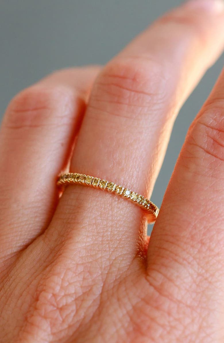 Sethi Couture Yellow Diamond Eternity Band Ring, Alternate, color, 