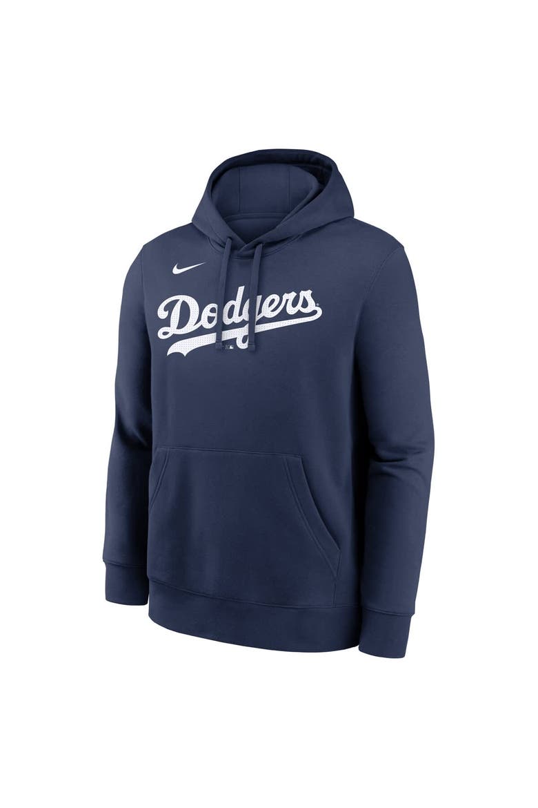 Men's Nike Shohei Ohtani Navy Los Angeles Dodgers Player Name & Number Club Fleece Pullover Hoodie, Alternate, color, Navy