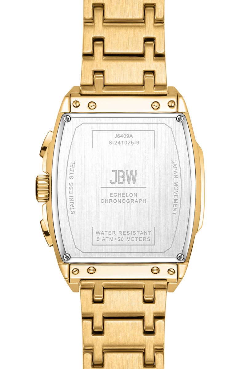 JBW Echelon Diamond Bracelet Strap Chronograph Watch, 41mm x 12mm, Alternate, color, 18K Gold