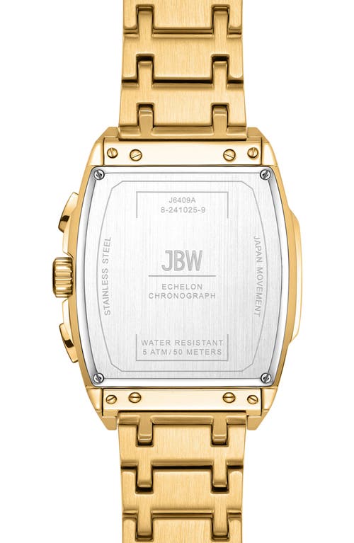 Jbw Men's Echelon Diamond Gold-plated Stainless-steel Watch In 18k Gold