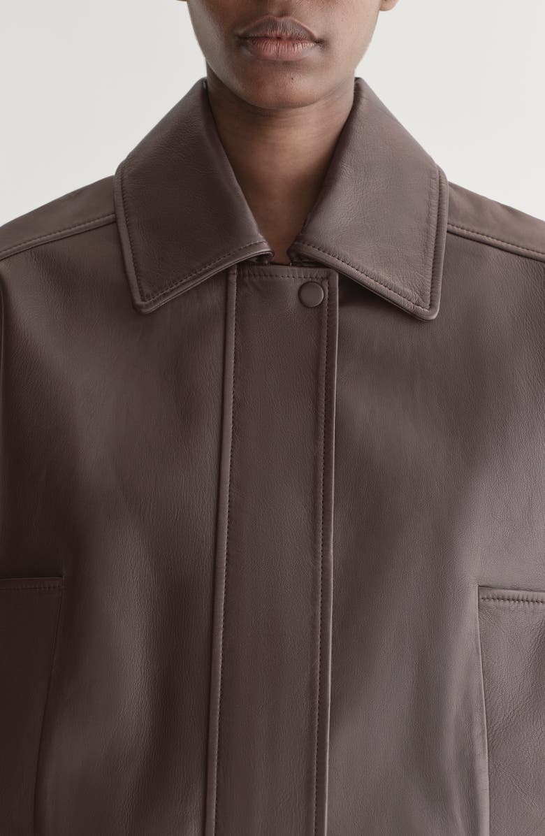 A.L.C. Otto Leather Jacket, Alternate, color, Bordeaux