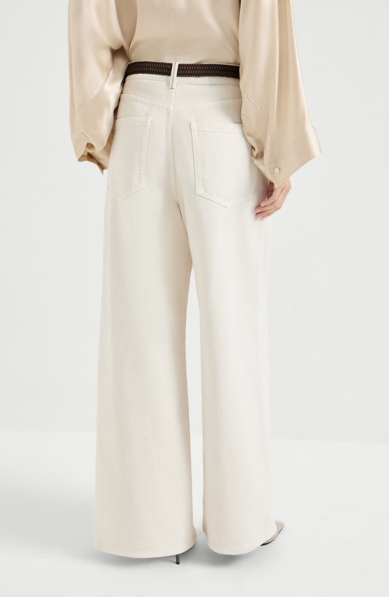 Brunello Cucinelli Relaxed trousers, Alternate, color, Chalk