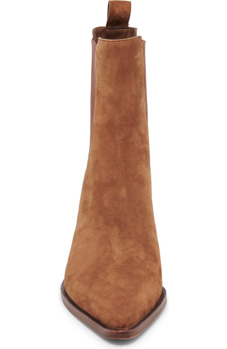Dolce Vita Shadie Pointed Toe Chelsea Bootie -, Alternate, color, Brown Suede