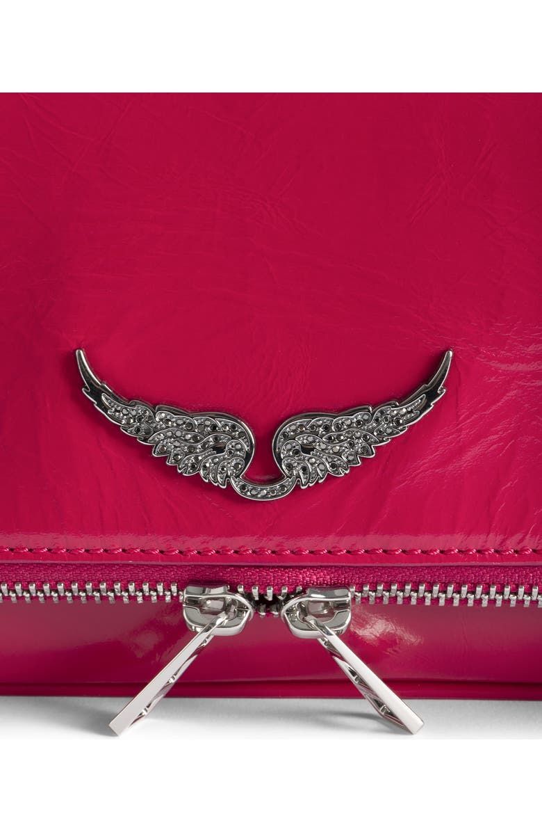 Zadig & Voltaire Rock Vintage Patent Crossbody Bag, Alternate, color,