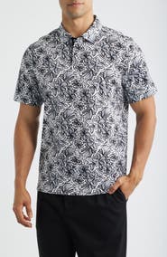 Bugatchi Hendrix Digital Abstract Print Cotton Polo