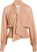 Reiss Phoebe Tie-Neck Smock Top