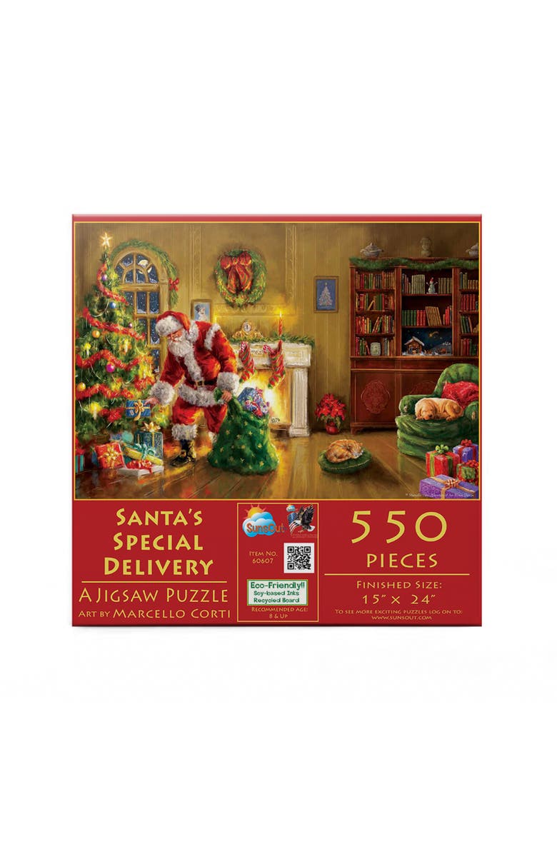 Sunsout Santa's Special Delivery 550 piece Jigsaw Puzzle for Adults, Alternate, color, Multicolor