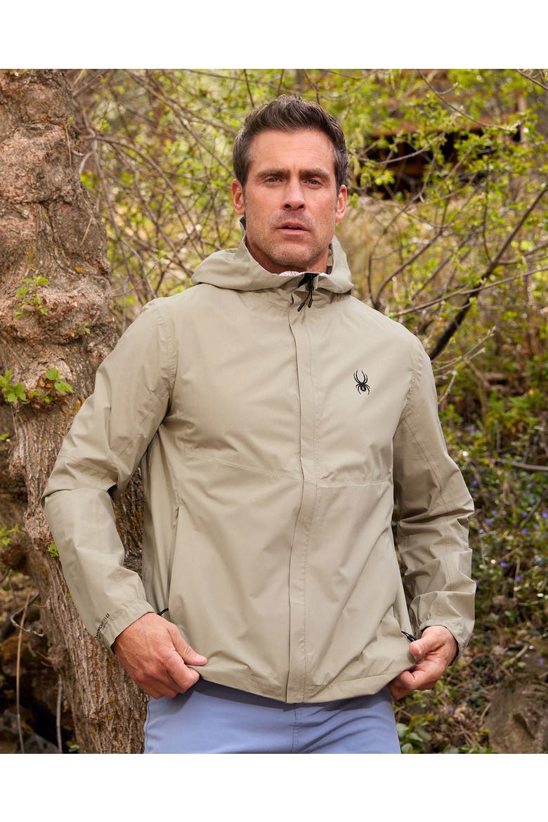 Men Cloudy Day Rain Jacket, Alternate, color, Stone