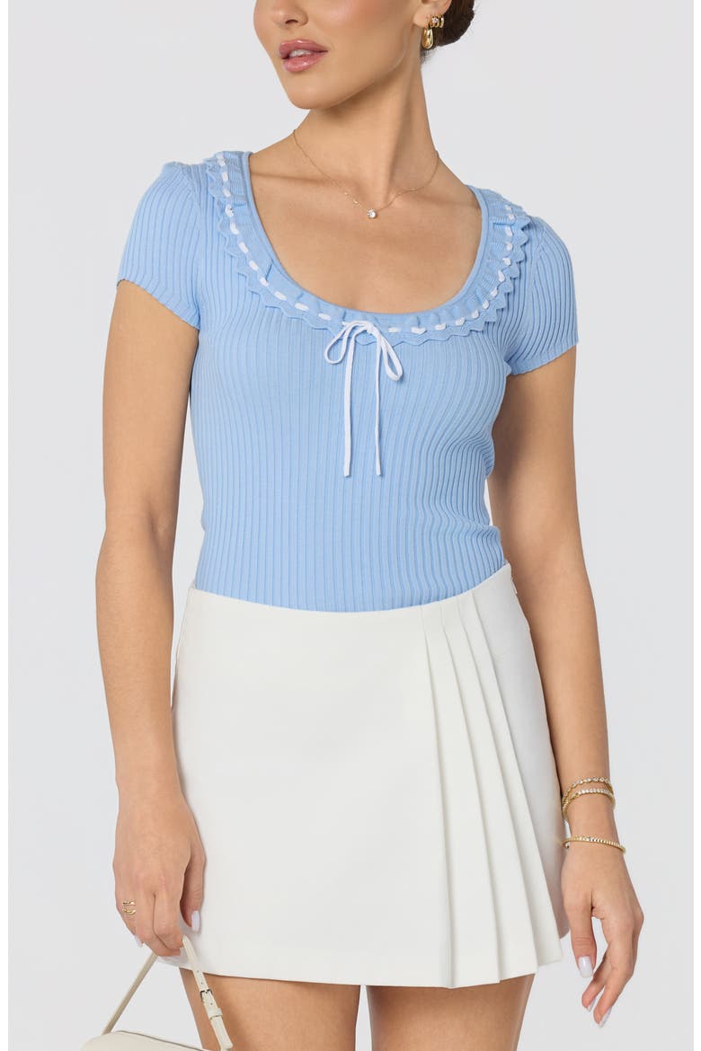 Lina Scoop Neck Knit Top, Alternate, color, BLUE