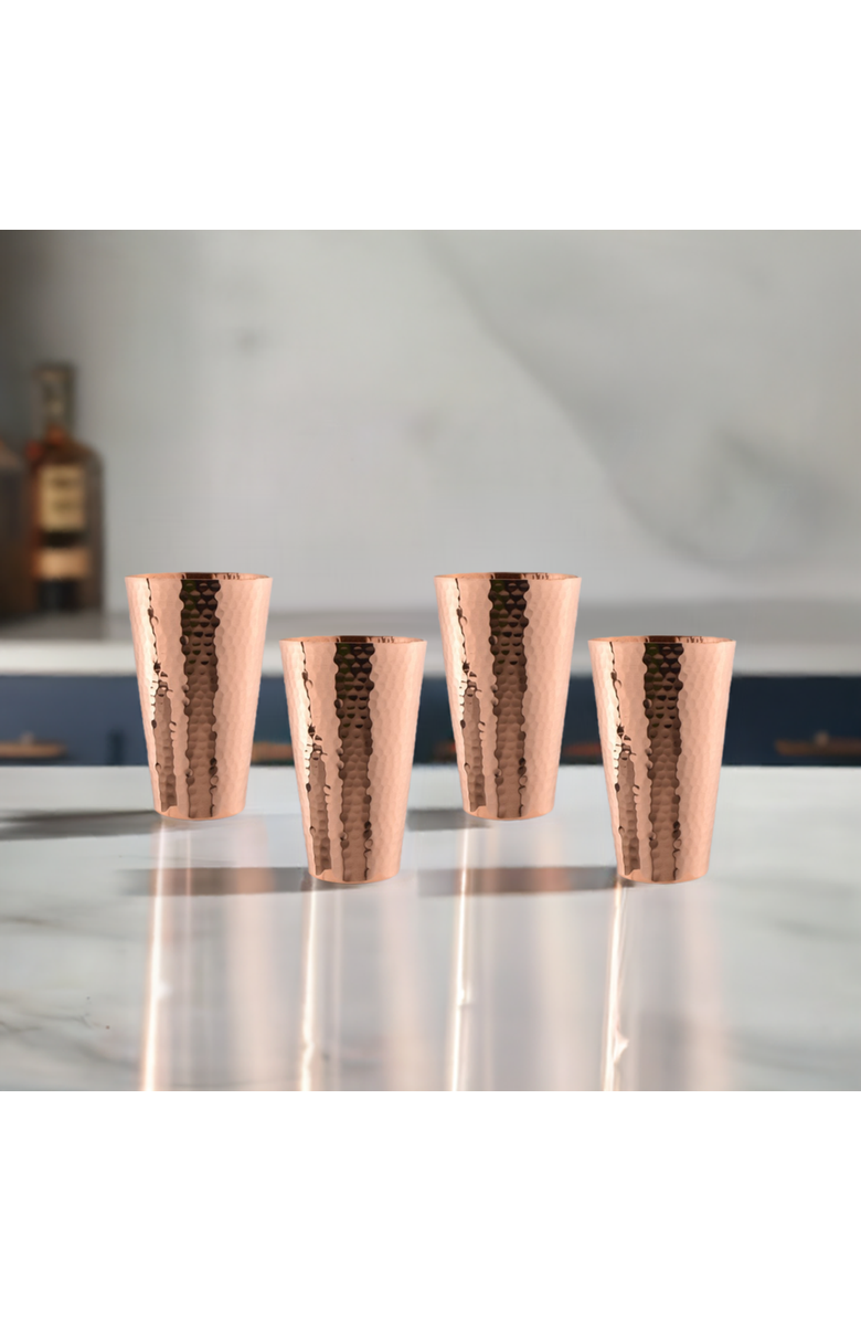 Prince of Scots Hammered Copper Ice Tea Tumbler - Set of 4, Alternate, color, Copper