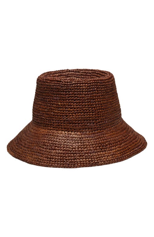 Wyeth Tali Straw Bucket Hat in Chocolate at Nordstrom