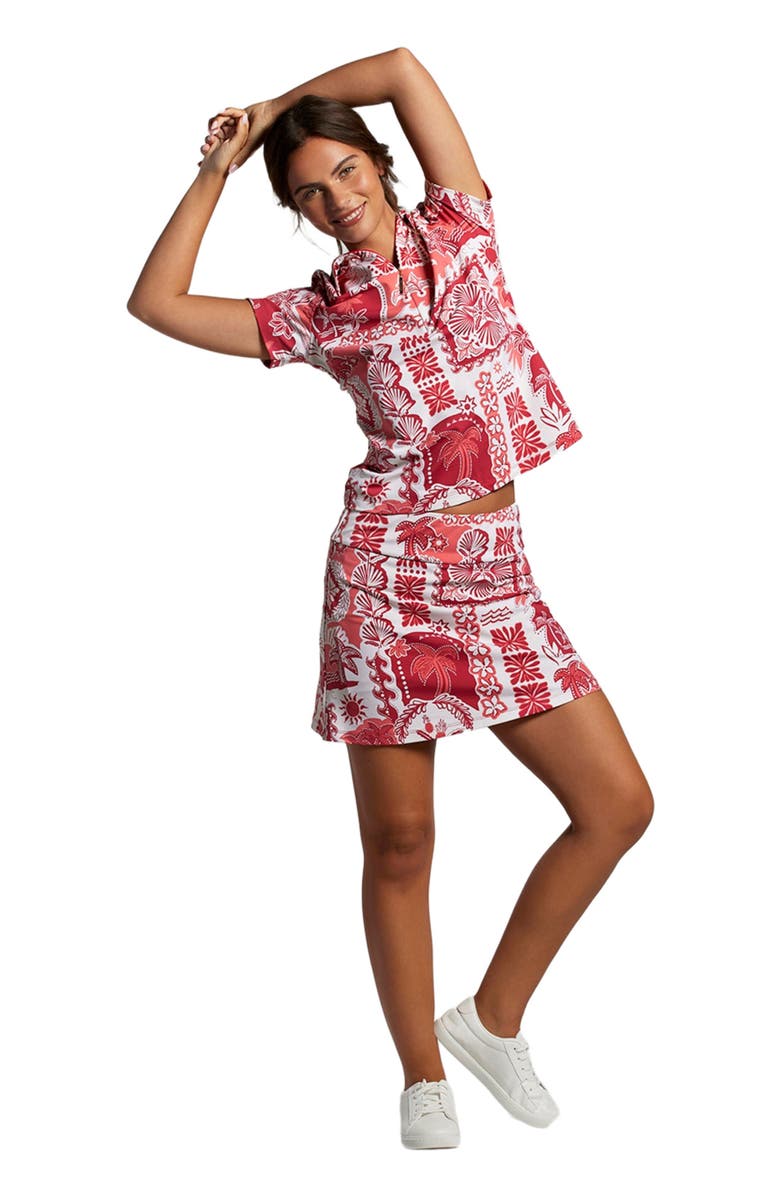 Tori Richard Rendezvous Zion Skort, Main, color, Cardinal