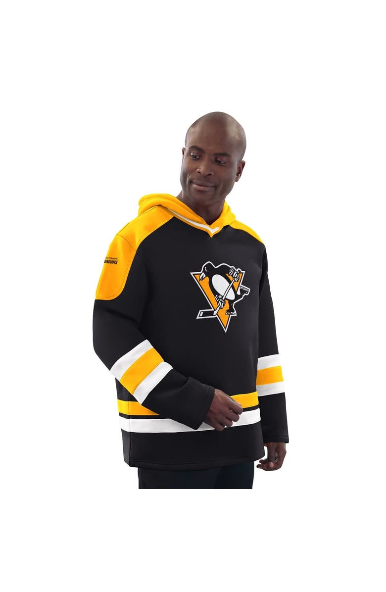 STARTER Men's Starter Black/Gold Pittsburgh Penguins Hockey Pullover Hoodie, Main, color, Black