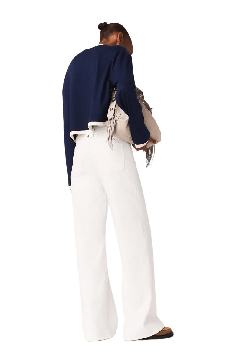 maje Flared jeans, Alternate, color, White