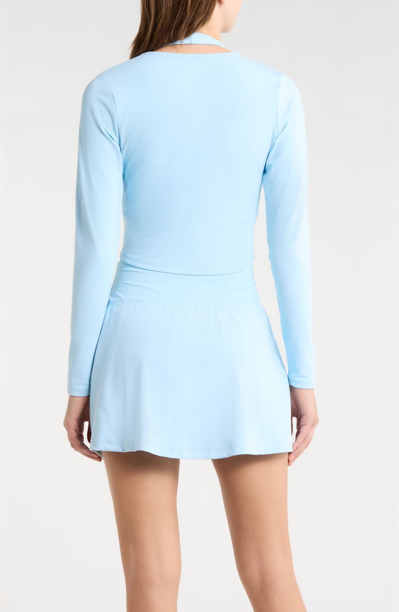 Year of Ours Crop Zip Cardigan, Alternate, color, Sky