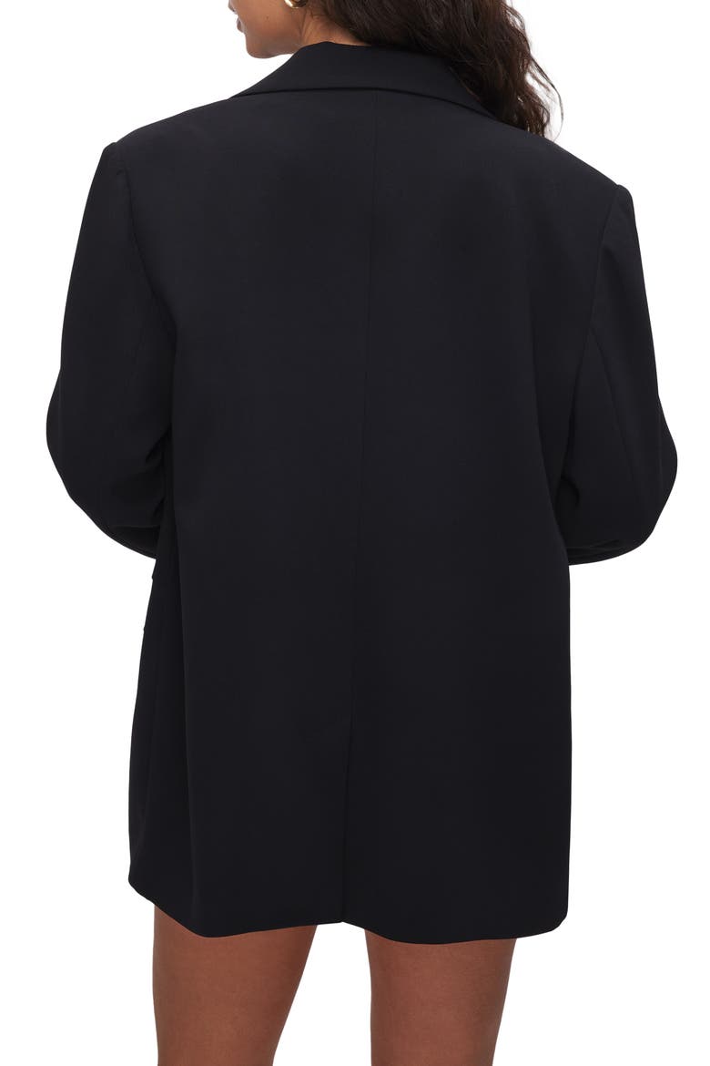 Luxe Suiting Boyfriend Blazer, Alternate, color, BLACK001