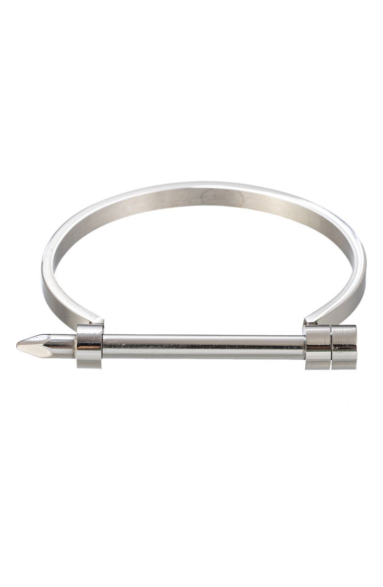 EYE CANDY LOS ANGELES Spike Cuff Screw Bracelet, Alternate, color, Silver