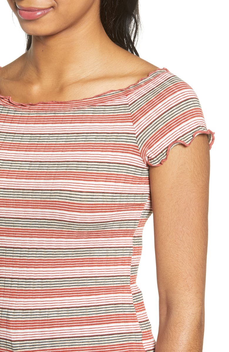 PST by Project Social T Lettuce Edge Rib Tee, Alternate, color,